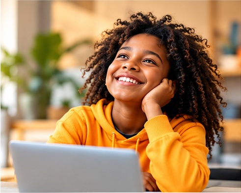 Student learning with Efiko Kids